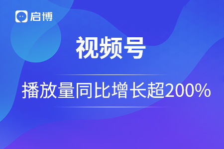 启博短讯｜腾讯公布视频号总播放量同比增长超200%